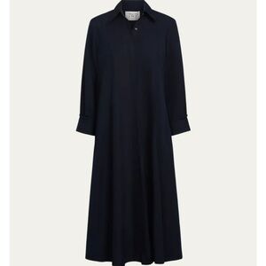 TWP Brand New Women's Blue Long Sleeve Shirt Dress